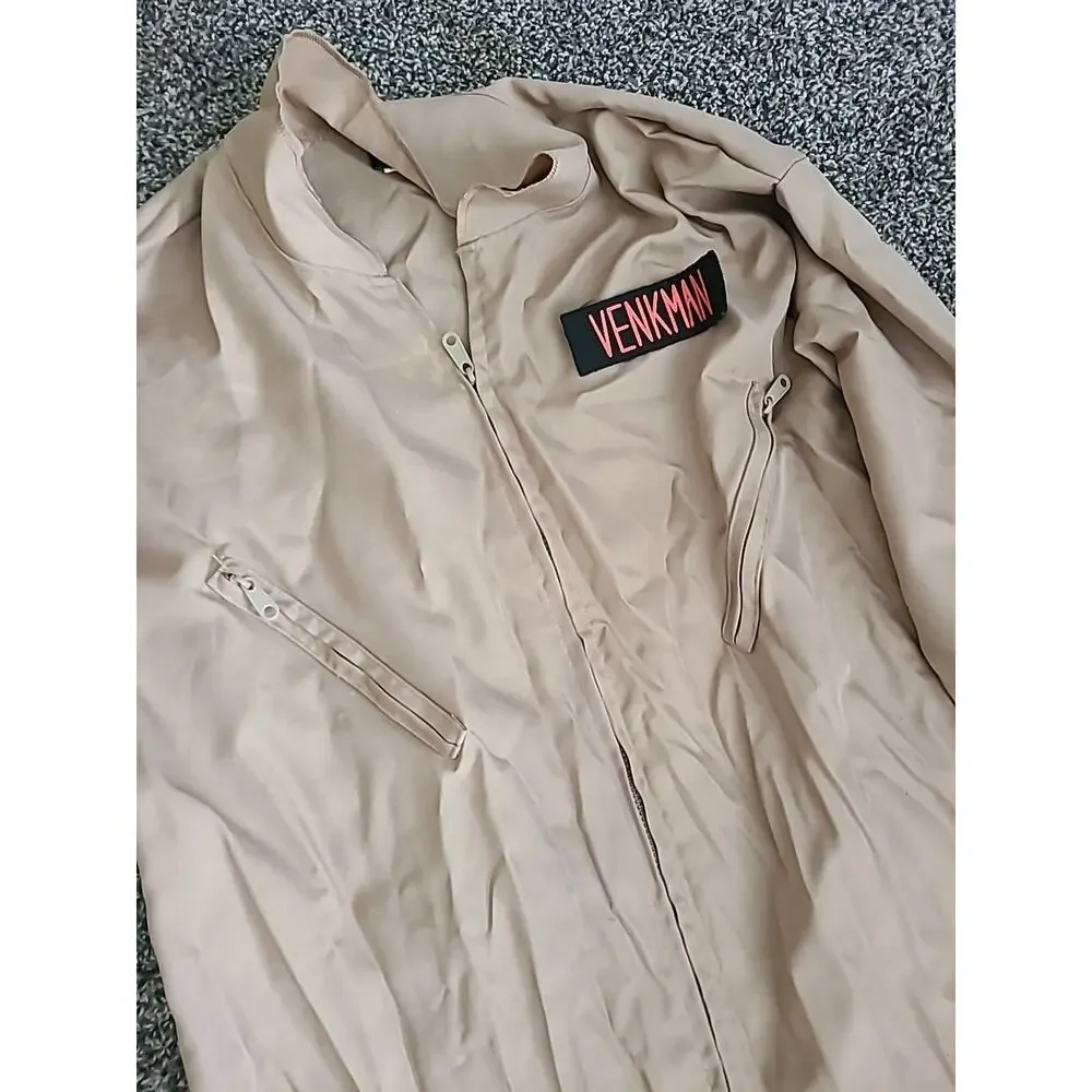 Ghostbusters Venkman Costume Jumpsuit Adult Beige Cosplay Movie Uniform XL - Picture 2 of 9